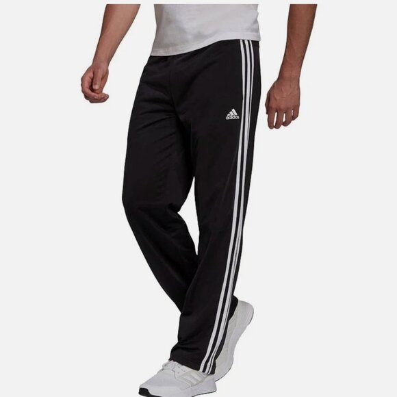 Adidas Men's Essentials Tricot Athletic Warm Up Track Pants Joggers Black M - Picture 1 of 10